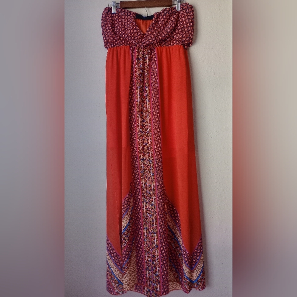 Daytrip Red Women's Maxi A-Line Dress Size L